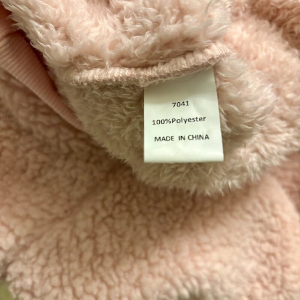 Kirundo Sherpa Fleece Quarter Zip Pullover - Cozy Blush Pink - Size M - Picture 9 of 10